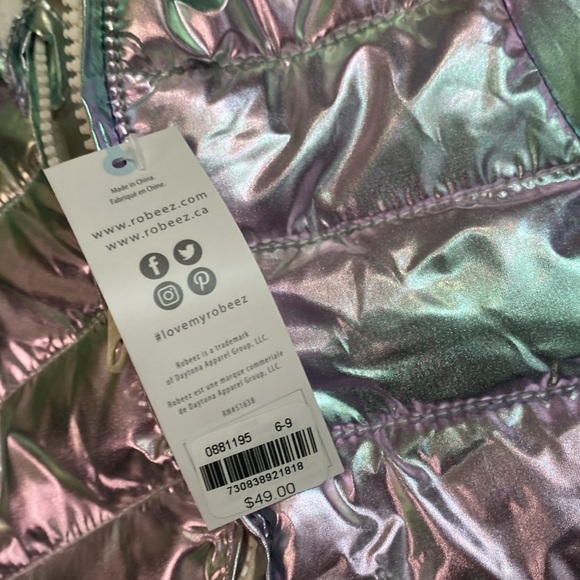 Puffy unicorn 🦄 hooded jacket with matching bag - Picture 6 of 16